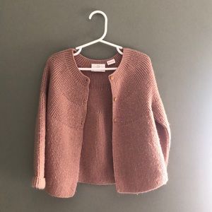 Baby Zara Dusty Rose Pink Soft Sweater